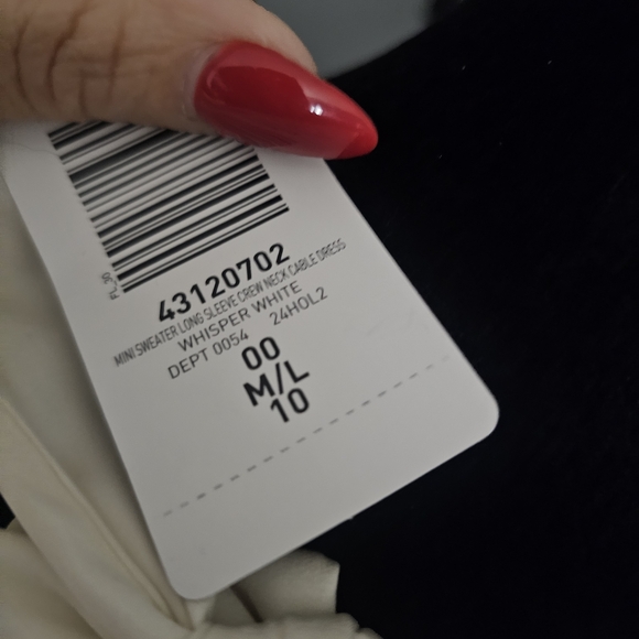 Torrid Cream Cable Knit Long Sleeve Dress - Picture 4 of 6